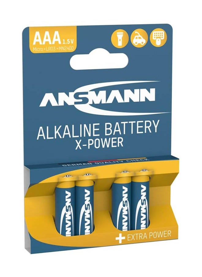 ANSMANN Lr03 X-Power 1.5 V Mignon AAA Alkaline Battery High Performance Console Cameras Flashlight 5015653 5 Year Shelf Life (Pack Of 4) 7 Years Shelf Life  - Image 3