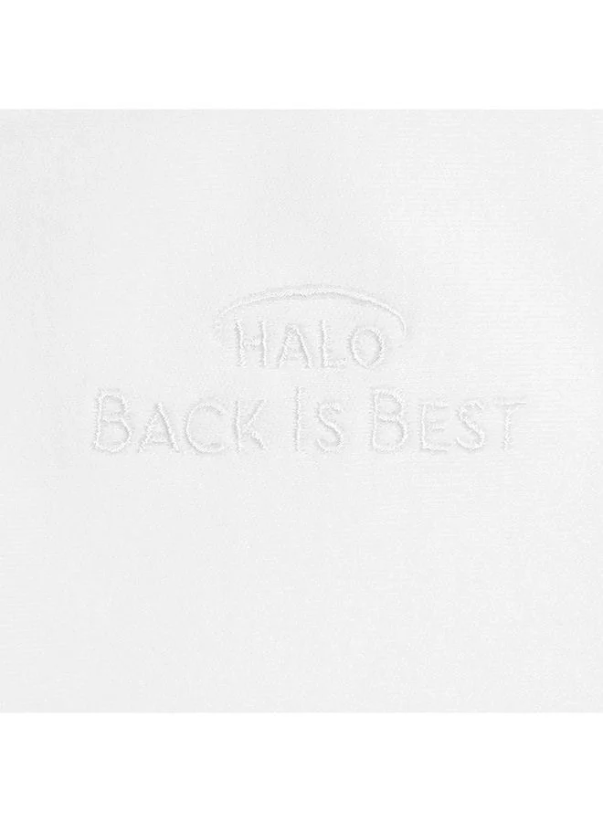 Halo Baby Sleeping Bag Swaddle, 1.5 Tog Sleepsack, 100% Cotton, White Sleeping Sack For Newborn Babies, Easy Zip Access Nappy Change, Wearable Blanket Grow Bag, Boys And Girls, 0 - 3 Months