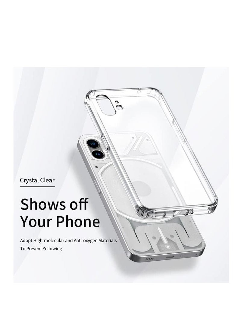 Raxoom Nothing Phone 1 Case Clear Crystal Shockproof Thin Hybrid Durable Hard PC Back Shell Protective Soft TPU Silicone Bumper Slim Anti Yellow Cover for Nothing Phone (1), HD Clear  - Image 2