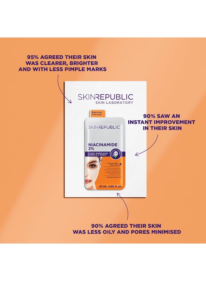 سكين ريبابلك سكين ريبابليك قناع الوجه 2% من نياسيناميد - ماسك تفتيح بحمض الهيالورونيك والأدينوزين، يقلل البقع الداكنة ويحسن الملمس ويقلل المسام ويتحكم في زيت البشرة ويهدئ البشرة المتهيجة - 25 مل - Image 3