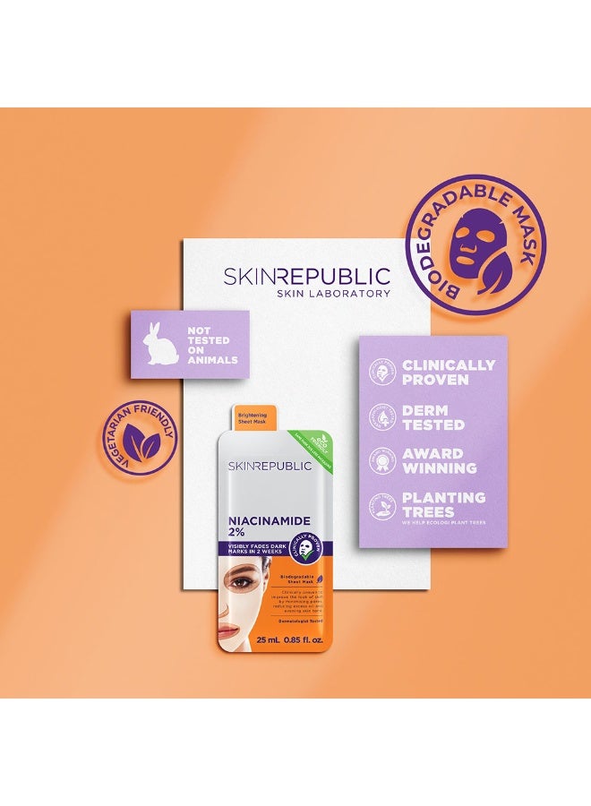 سكين ريبابلك سكين ريبابليك قناع الوجه 2% من نياسيناميد - ماسك تفتيح بحمض الهيالورونيك والأدينوزين، يقلل البقع الداكنة ويحسن الملمس ويقلل المسام ويتحكم في زيت البشرة ويهدئ البشرة المتهيجة - 25 مل - Image 5