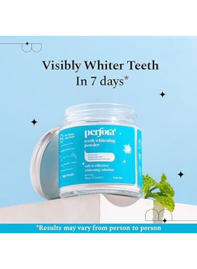 Perfora Radiant Smile Combo - Mini | Purple Magic Whitening Serum - 10ml & Teeth Whitening Powder - 50g | Enamel Safe Oral Care & Effective Teeth Whitener Solution - Image 3