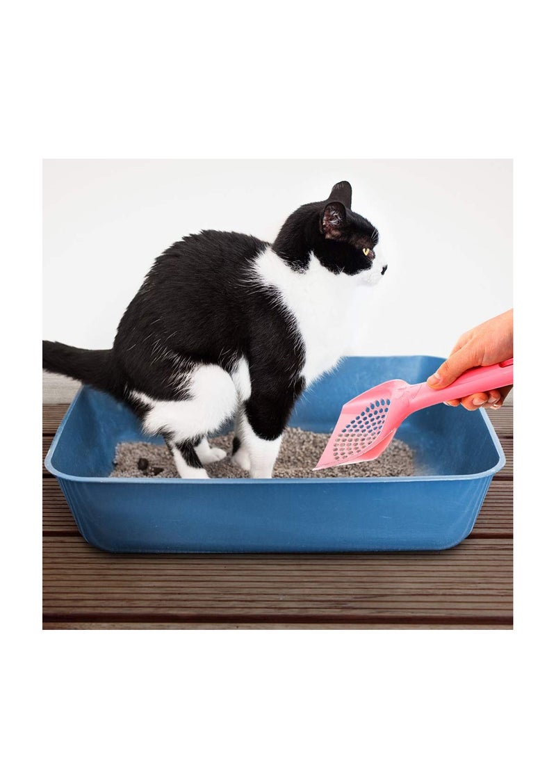 Y&D - Cat Litter, Scoop Litter Shovel for Pet Cleaning Tool Dog Poop Sieve Set Plastic Easy to Clean (3 Pack-Pink, Blue, Green) - Image 1