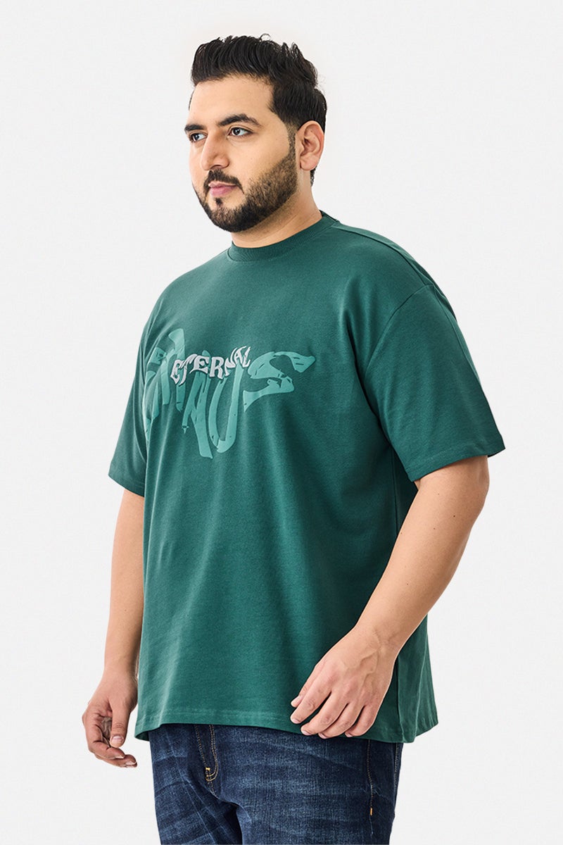 SNITCH Oversized Puff Print Embroidered Plus T-Shirt - Image 4