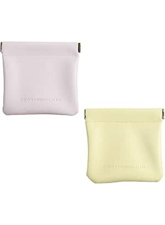 Luxshiny 2pcs Pu Earphone Storage Bags With Cable Organizer Travel Pouch - Image 1