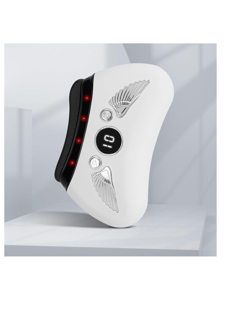 Upgraded Electric Face Massager, Face Device Gua Sha, Heat & Vibration Gua Sha Stone, Facial Lifting Machine for Face Neck Body Massage Anti-Wrinkle - Image 1