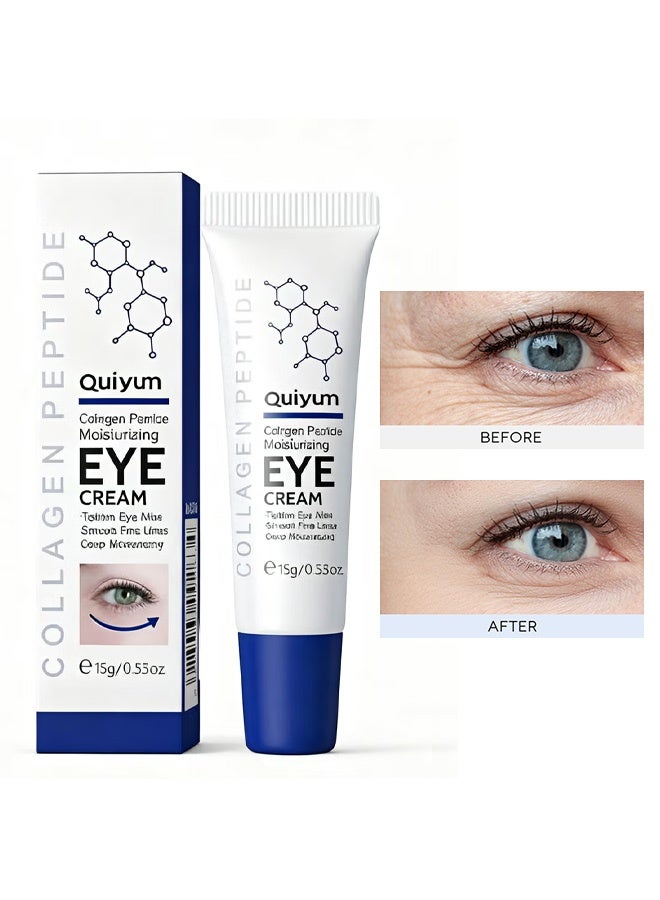 كويوم كريم عيون مرطب ببتيدات الكولاجين 15 جم - يقلل الهالات السوداء، يقلل الخطوط الدقيقة، يرطب ويشد منطقة العين - Image 1