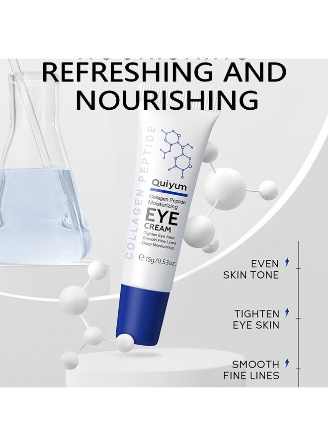 كويوم كريم عيون مرطب ببتيدات الكولاجين 15 جم - يقلل الهالات السوداء، يقلل الخطوط الدقيقة، يرطب ويشد منطقة العين - Image 2