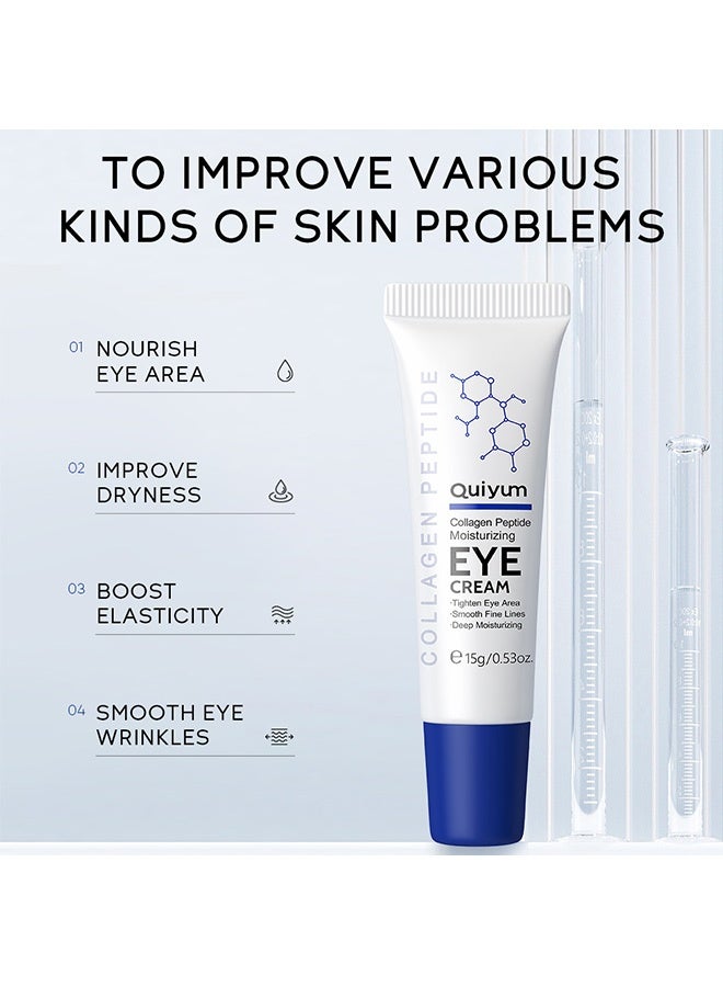 كويوم كريم عيون مرطب ببتيدات الكولاجين 15 جم - يقلل الهالات السوداء، يقلل الخطوط الدقيقة، يرطب ويشد منطقة العين - Image 3