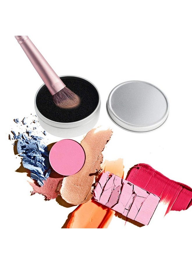 Nydotd Nydotd 8pcs Makeup Brush Cleaner set - 2 Pack Makeup Brush Cleaner with 6pcs Replacement Sponge, Dry Makeup Brushes Cleaner Sponge Eye Shadow or Blush Color Removal Quickly Switch to Next Color  - Image 3