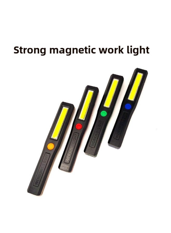 Work Light For Hand-held Work Light Cob Inspection Light With Magnet Flashlight Portable Plastic Hand-held Light