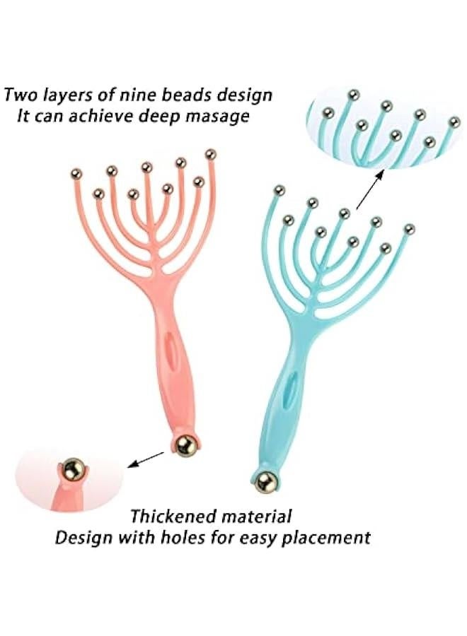 Loquat Head Massager, Protable Handheld SPA Head Massager, Steel Ball Run Blood Circulation Tool Equipment for Deep Relaxation  Stress Reduction in The Office Home SPA,9 Claws Massage for Hair Growth, - Image 3
