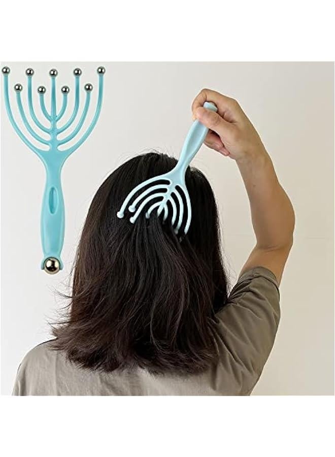 Loquat Head Massager, Protable Handheld SPA Head Massager, Steel Ball Run Blood Circulation Tool Equipment for Deep Relaxation  Stress Reduction in The Office Home SPA,9 Claws Massage for Hair Growth, - Image 4