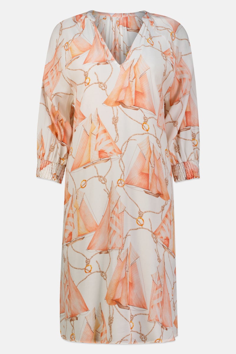 GANT Women Allover Print Midi Dress, Multicolor - Image 2