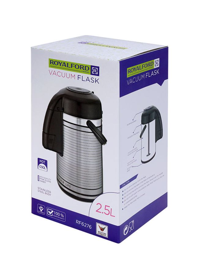 Royalford Insulated Vacuum Flask Silver/Black - Image 4