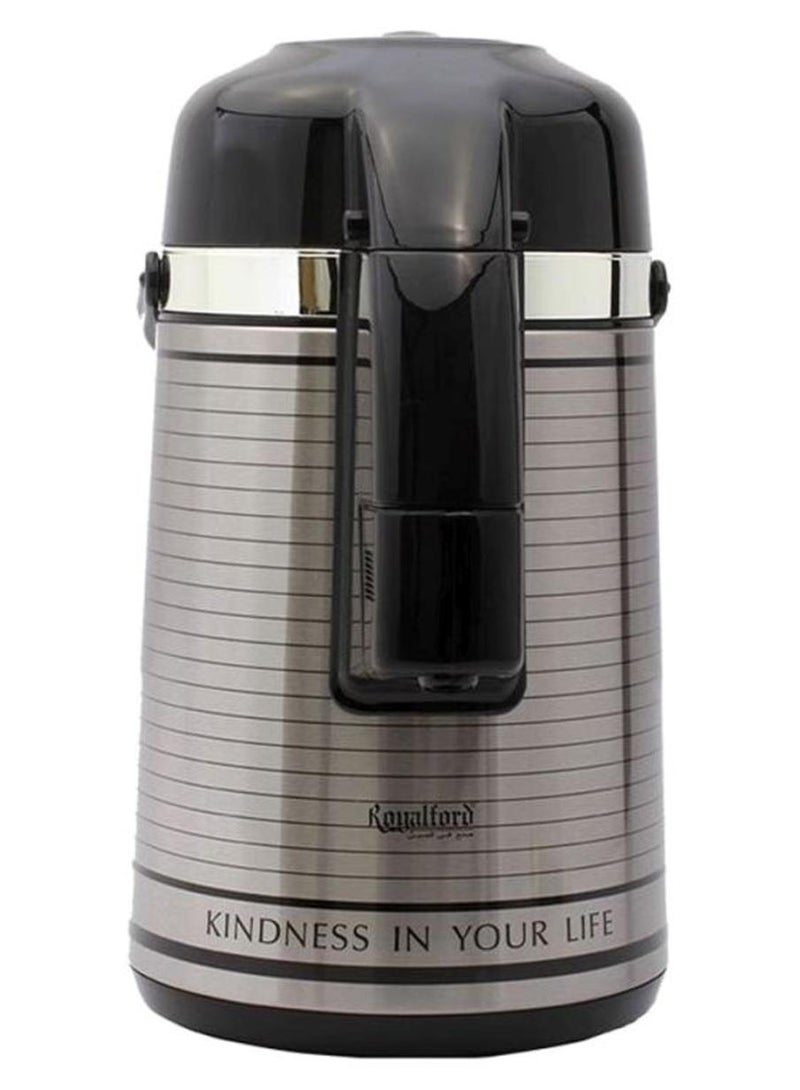 Royalford Insulated Vacuum Flask Silver/Black - Image 1