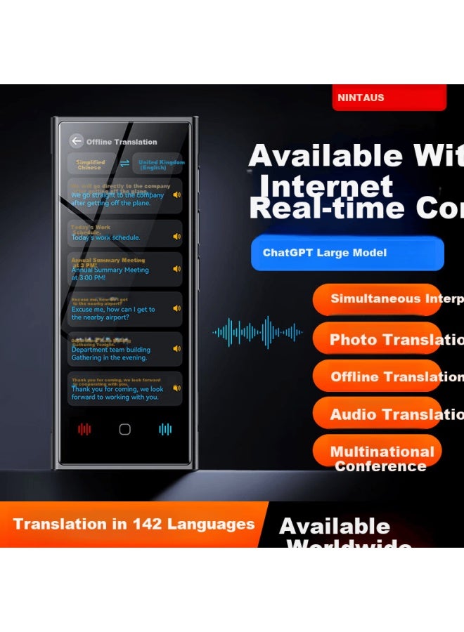 Nintaus V30 Ai Translator Multi-language Offline Voice And Photo Translation Device Real-time Travel Interpreter Pen - Image 4