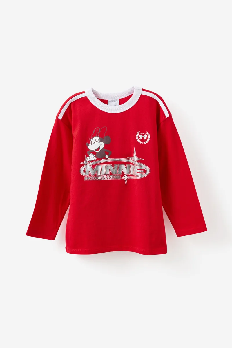 Cotton On Mickey & Minnie Disney Long Sleeve Drop Shoulder Top