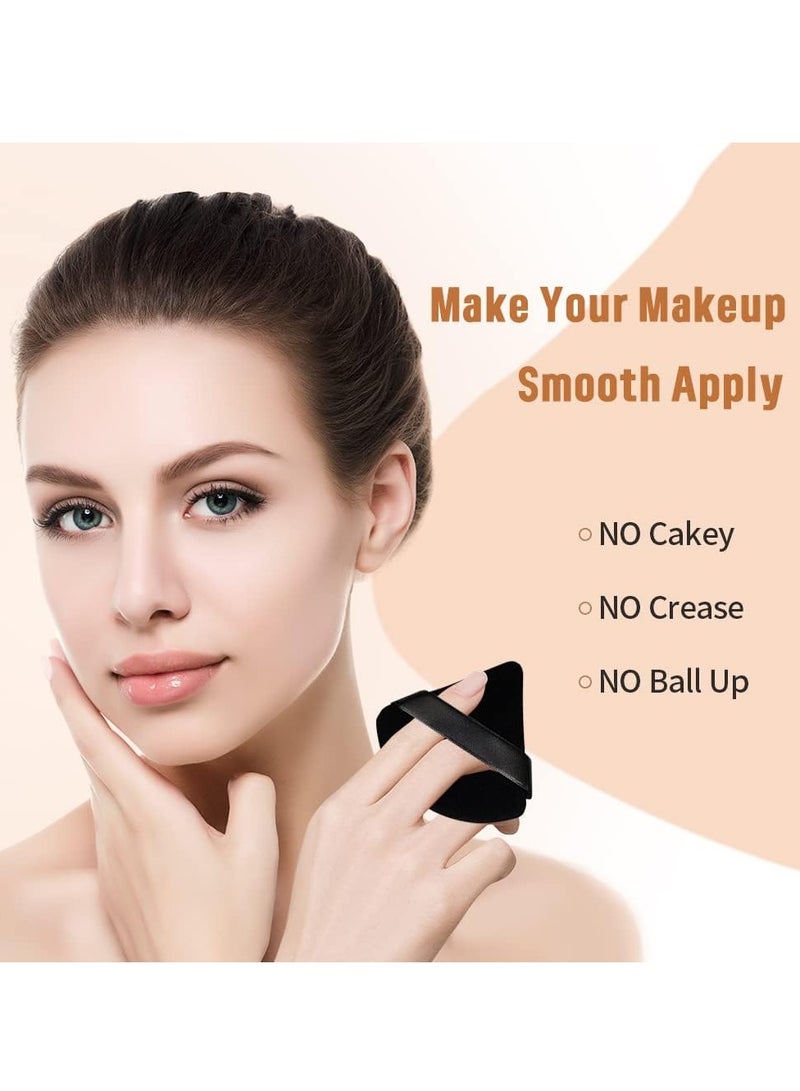 Generic Triangle Makeup Powder Puff Face Puffs for Loose Triangle Baby Powder Puff Mineral Powder Powder Velour Cosmetic Foundation Blender Beauty Makeup Tools 2 pack  - Image 2