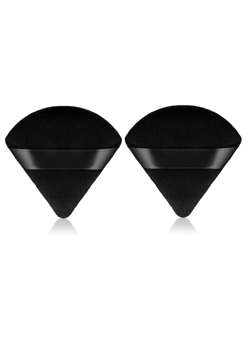 Generic Triangle Makeup Powder Puff Face Puffs for Loose Triangle Baby Powder Puff Mineral Powder Powder Velour Cosmetic Foundation Blender Beauty Makeup Tools 2 pack  - Image 3