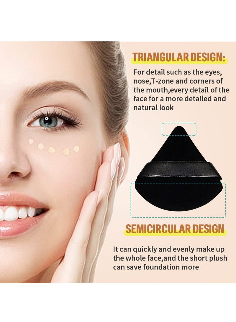 Generic Triangle Makeup Powder Puff Face Puffs for Loose Triangle Baby Powder Puff Mineral Powder Powder Velour Cosmetic Foundation Blender Beauty Makeup Tools 2 pack  - Image 4