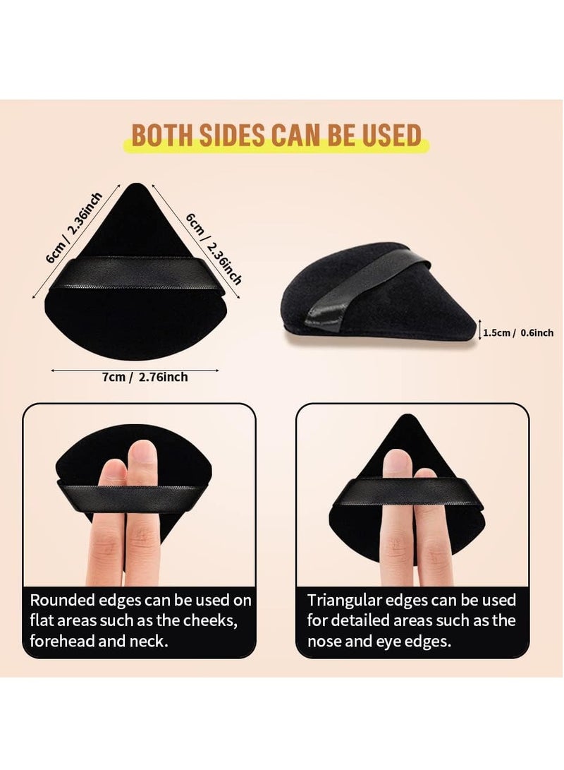 Generic Triangle Makeup Powder Puff Face Puffs for Loose Triangle Baby Powder Puff Mineral Powder Powder Velour Cosmetic Foundation Blender Beauty Makeup Tools 2 pack  - Image 5