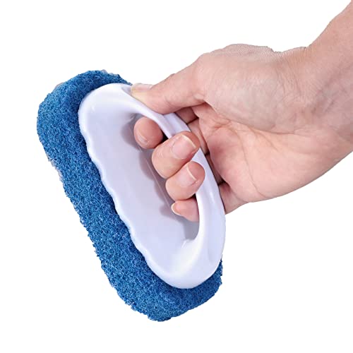 DGSDKD Scouring Pad Brush kit 4 Pieces, Cleaning Brush with Handle, Dish Scrub Brush, Bathroom Brush, Sink Scrub Brush - Image 4