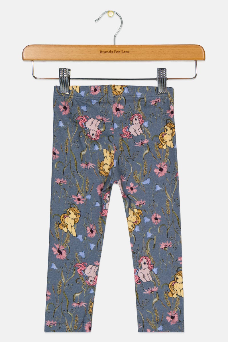 NAME IT Toddlers Girl My Little Pony Floral Print Pull On Leggings, Multicolor - Image 2
