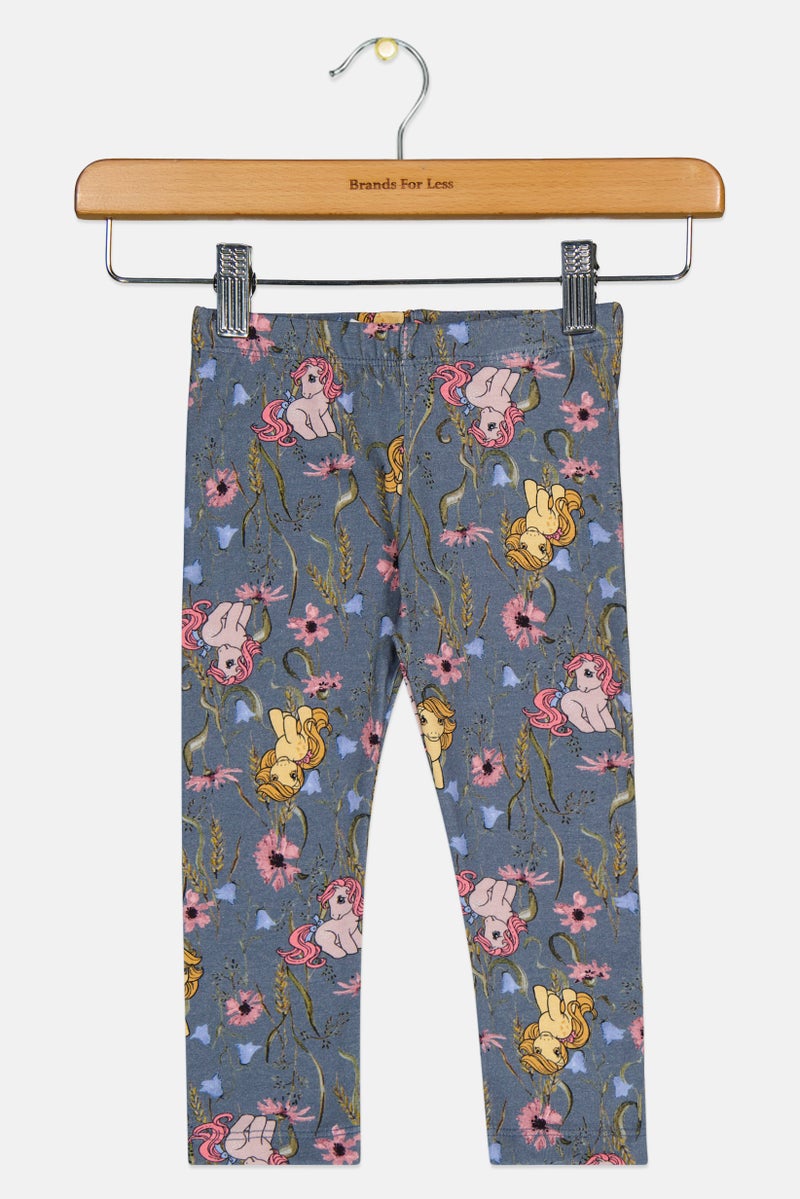 NAME IT Toddlers Girl My Little Pony Floral Print Pull On Leggings, Multicolor - Image 1