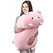Woanger 354 Inches Pig Plush Pillow Cute Pink Soft Pig Plush Body Pillow Cylindrical Body Giant Stuffed Animal Large Kawaii Cartoon Hugging Toy Gifts Birthday Bedding Sleeping - Image 2