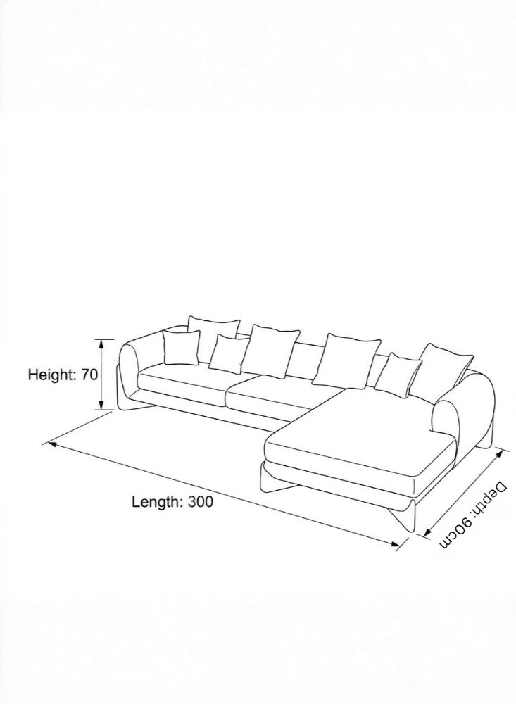 KARNAK Bouvera L Shape Boucle Sofa Beige - Image 5