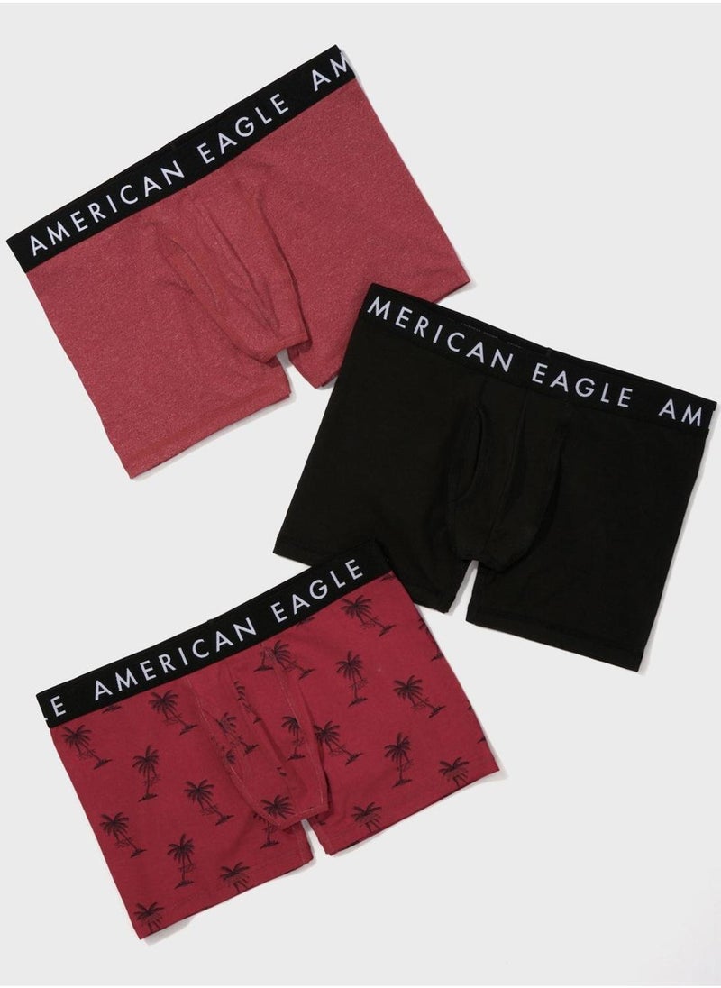 American Eagle 3 Pack Logo Band Trunks  - Image 3