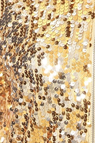 Anna-Kaci Womens Sequin Jacket Bomber Coat 1989 Slitter Outfit For Concert Party, Gold, Medium - Image 5