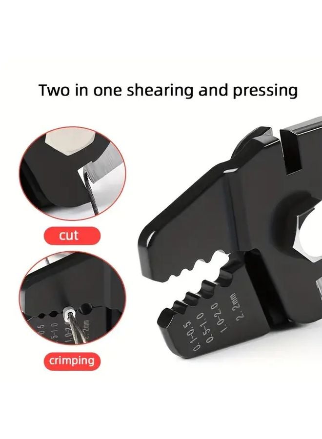 1PC Black Red Wire Rope Crimping Pliers Multifunctional Aluminum Sleeve Tool - Image 5