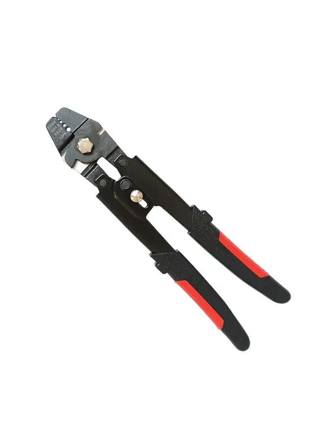 1PC Black Red Wire Rope Crimping Pliers Multifunctional Aluminum Sleeve Tool - Image 1