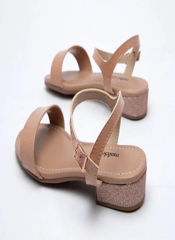 MOLEKINHA MOLEKINHA Sandals with Back strap For Junior Girls, Nude