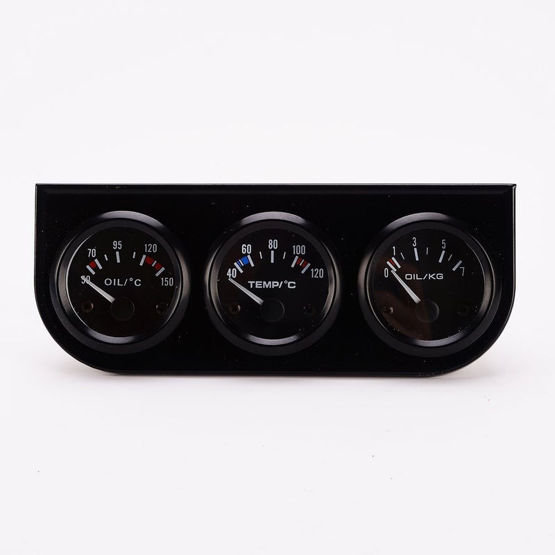3 In 1 Oil Temperature Water Temperature Oil Pressure Gauge Sensor Kit for Auto Car Truck - Image 1