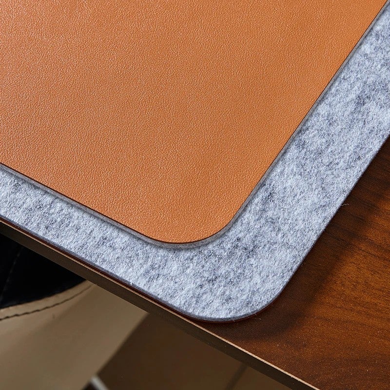 Bluejw Large Waterproof Desk Pad - Thick PVC Felt & Leather Writing Mat - Stain Resistant Office Desk Protector - Image 5