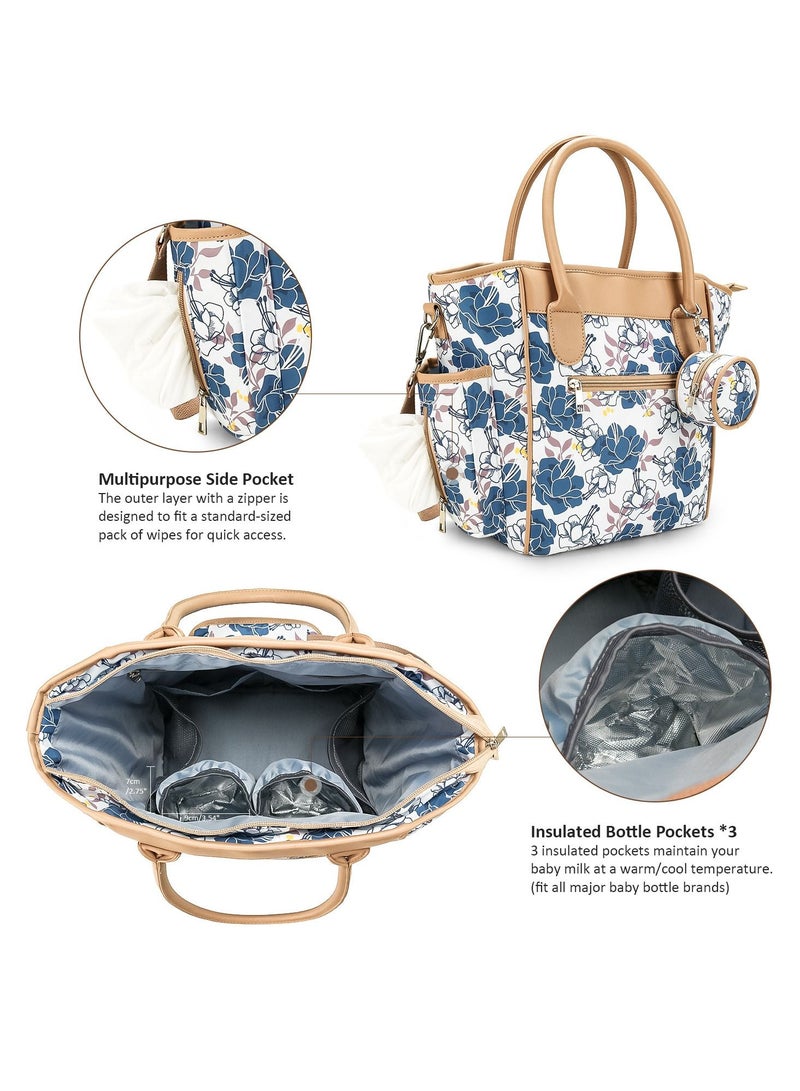Gonice Printed multi-functional Mommy Bag Single shoulder Crossbody Mommy Bag Baby bottle insulation lightweight waterproof bag  - Image 2