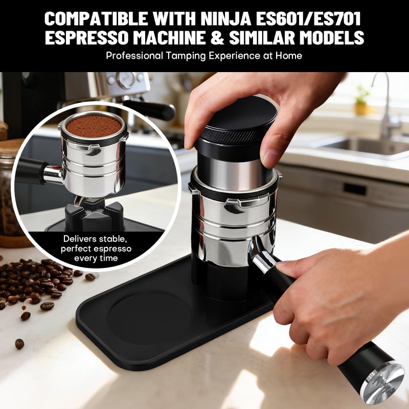 Rolitwils Roliwils Espresso Tamping Mat for Ninja Luxe Cafe, Food-Grade Silicone | Anti-Slip Design Compatible with ES601/ES701 | Practical Coffee Accessories - Image 3