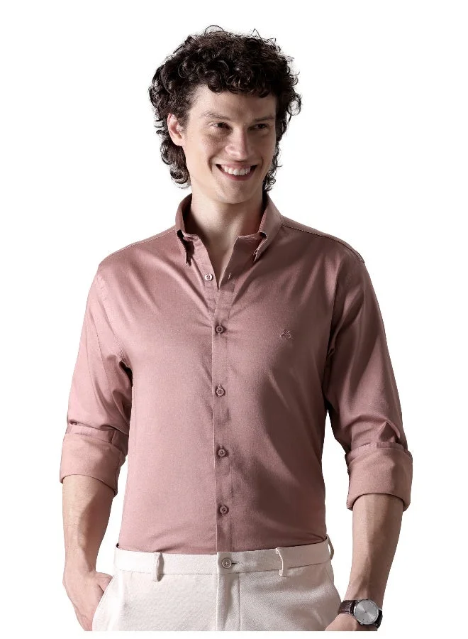 Beyoung Mauve Pink Satin Shirt