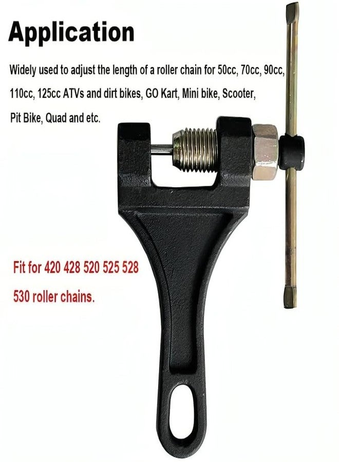 ZIODIC Universal Sprocket Chain Breaker Splitter Cutter Link Remover & Connecter Tool Cycle, Bike, ATV Roller Chain Repair Cutter & Riveting Tool (420 to 530) - Image 4