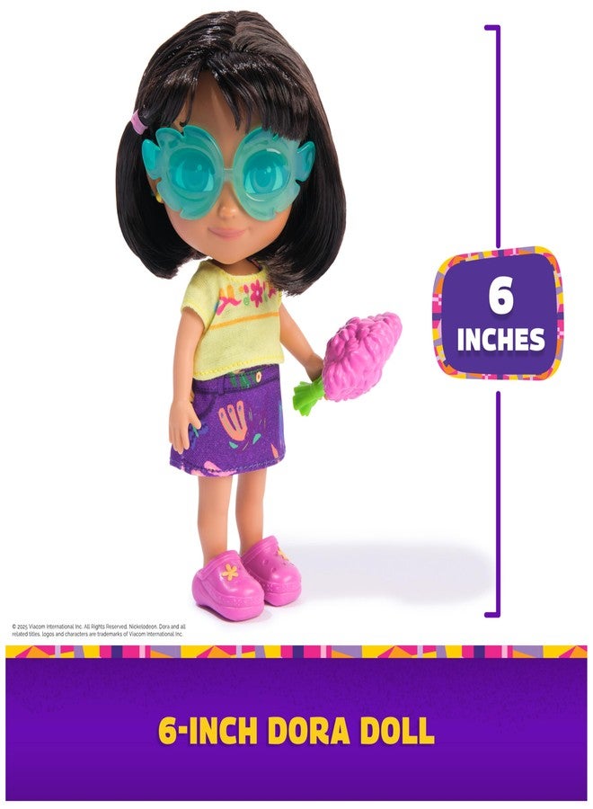 Dora, Dress Up Adventure Dora, 6-inch Doll with Removable Clothes & Accessories, Kids Toys for Girls & Boys Ages 3 and Up - Image 5