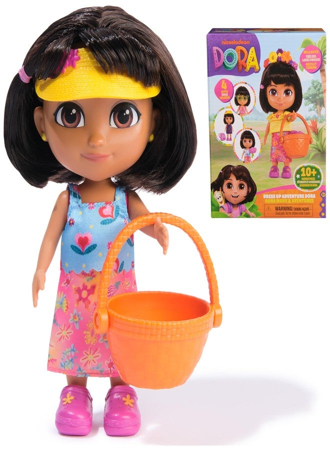 Dora, Dress Up Adventure Dora, 6-inch Doll with Removable Clothes & Accessories, Kids Toys for Girls & Boys Ages 3 and Up - Image 1
