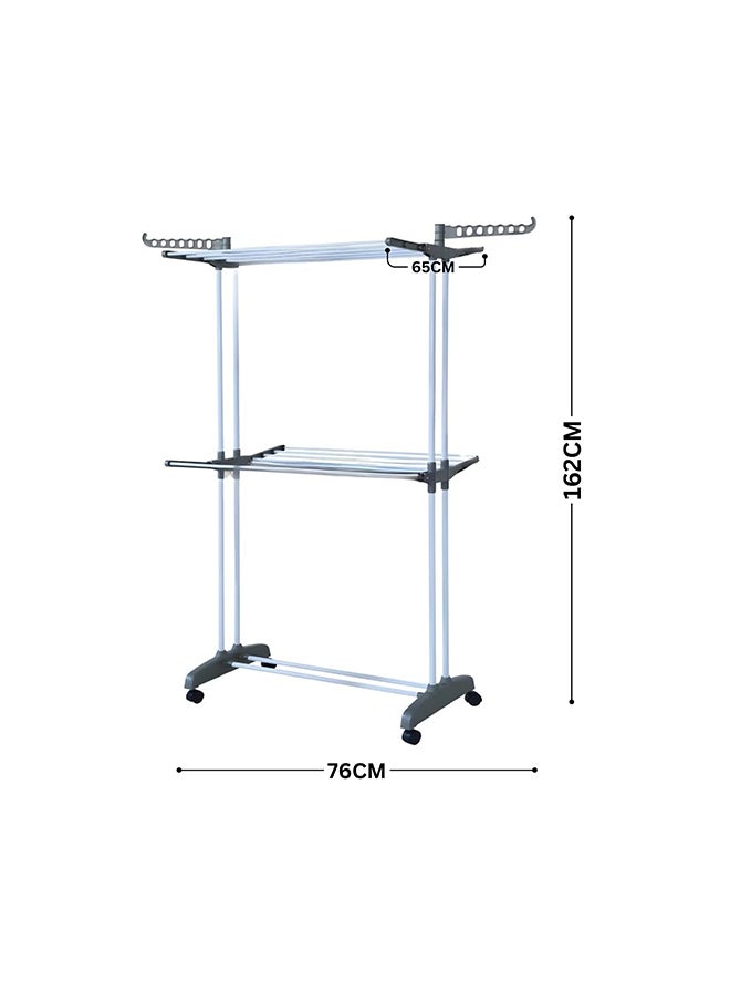 Feelings Feelings - Cloth Dryer Stand With 4 Wheels - Open Size: 76 x 65 x 162Cm  - Image 2