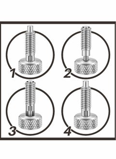 Generic 2 Packs Hand Retractable Spring Plunger with Knurled Handle Stainless Steel Lock out M6 Type Quick Release Pins for Rolling Toolbox 1/4''-20 Thread Size 0.500'' Length Without Patch Silver  - Image 2