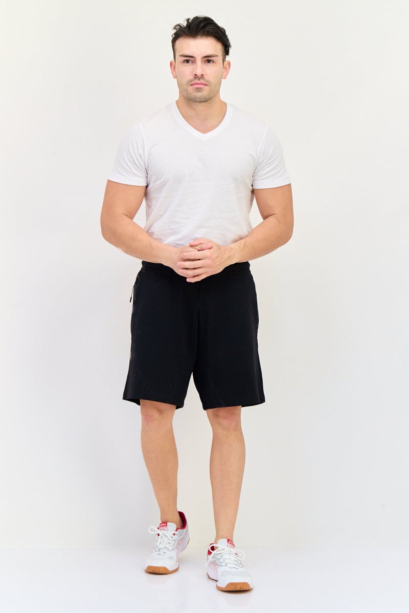 Celio Men Plain Basic Shorts, Black - Image 4