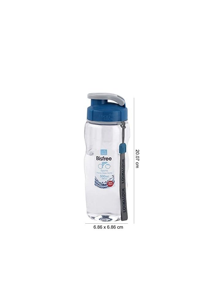 LOCK & LOCK LocknLock Bis Free 500ml Sports Handy Bottle – Durable Tritan Plastic, BPA-Free, and Transparent  - Image 4