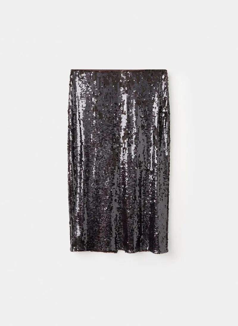 Mango  Sequin midi skirt for Women | Best Price UAE