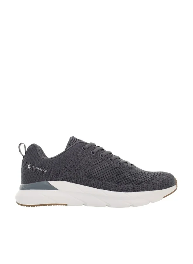 لامبرجاك Lumberjack Connect Grey Men’s Sneakers – Lightweight Breathable Lace-Up Casual Running Shoes